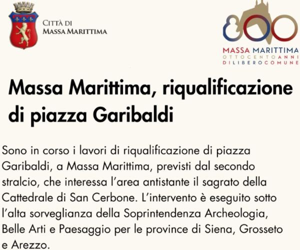 Massa Marittima, riqualificazione di piazza Garibaldi